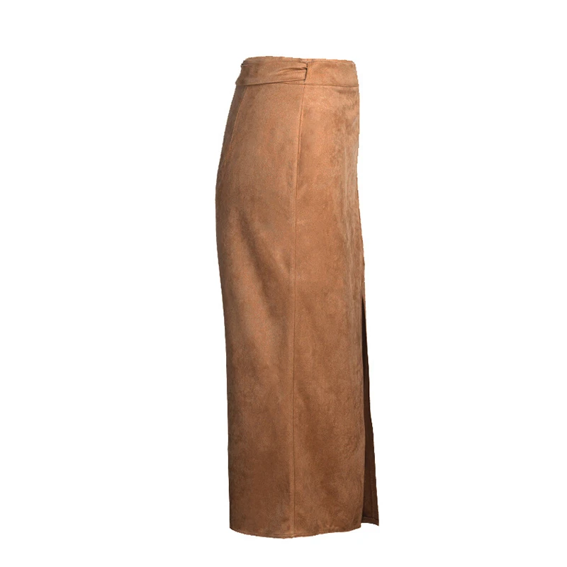 GALCAUR Sxy Skirt Women High Waist Lace Up Batwing Slim Side Split Elegant Midi Skirts Female 2020 Spring Summer Fashion Clothes | Женская