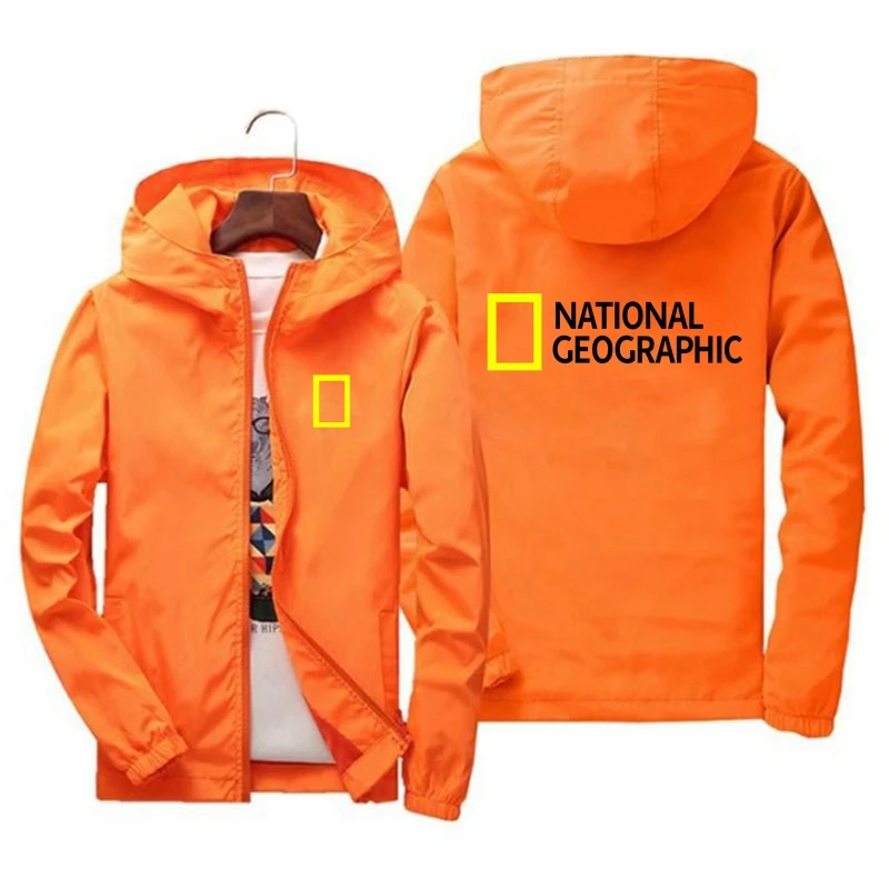 

National Geographic Jacket Mens Survey Expedition Scholar Top Jacket Mens Fashion Outdoor Clothing Funny Windbreaker Hoodie