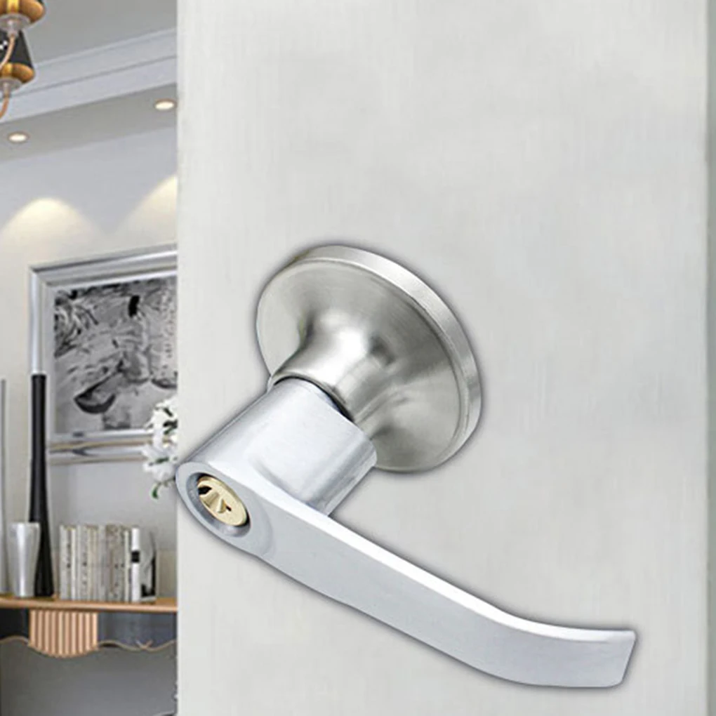 

3 Pieces Entrance Lever Door Handle Office Front Door Gate Entry Zinc Alloy Bedroom Living Room Lock 30-50mm