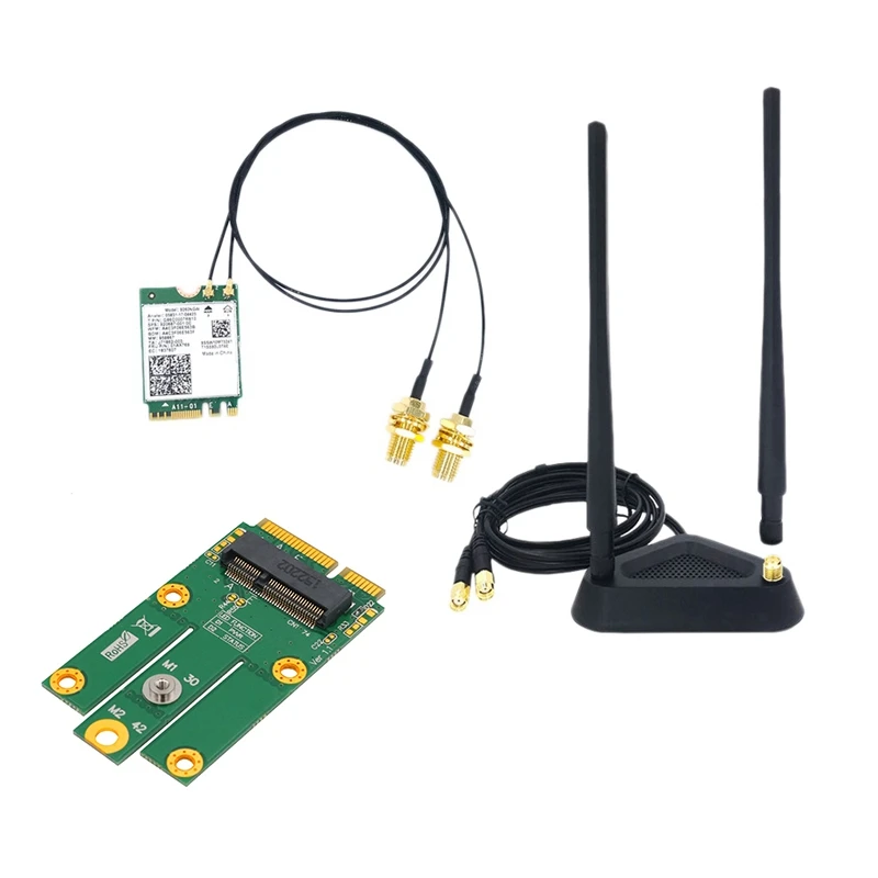

Адаптер M.2 NGFF (ключ E)-Mini PCI-E(Wi-Fi + Bluetooth), 1 шт.