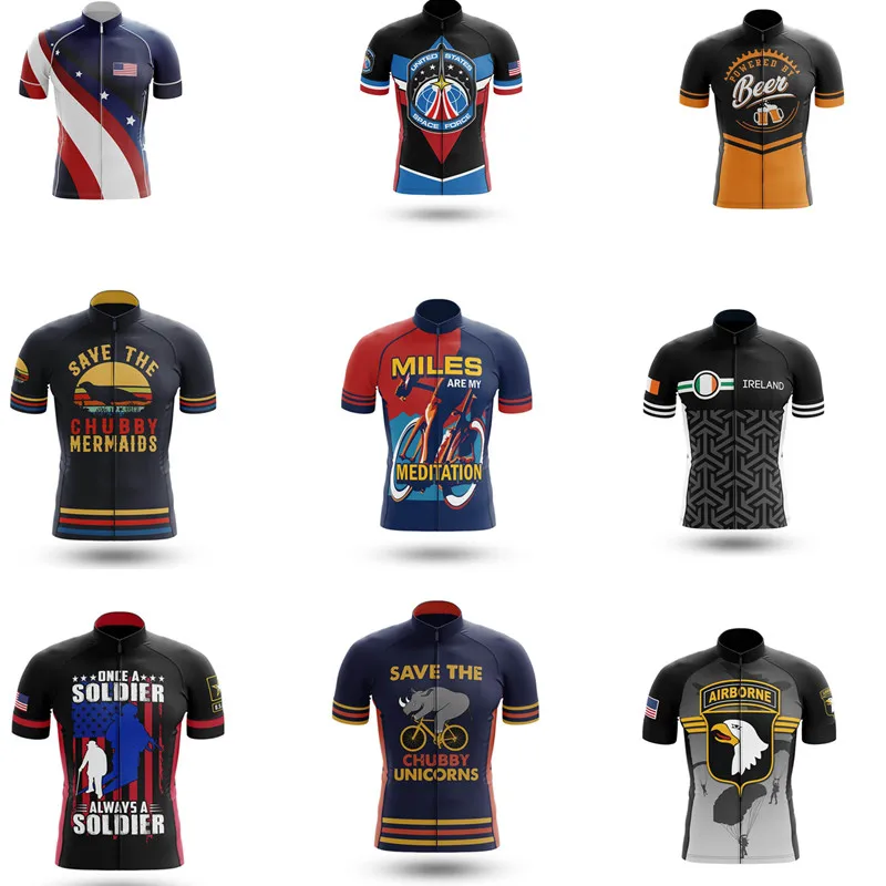 

2020 team edition summer short-sleeved quick-drying mountain road cycling shirt men's cycling jersey suit