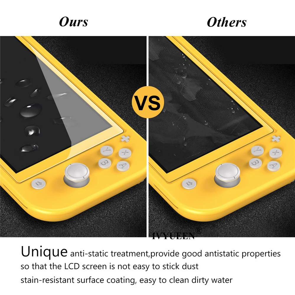 IVYUEEN, закаленное стекло для Kind Switch NS Lite, мини-консоль, 3 упаковки, защита экрана, прозрачная HD Прозрачная пленка против царапин