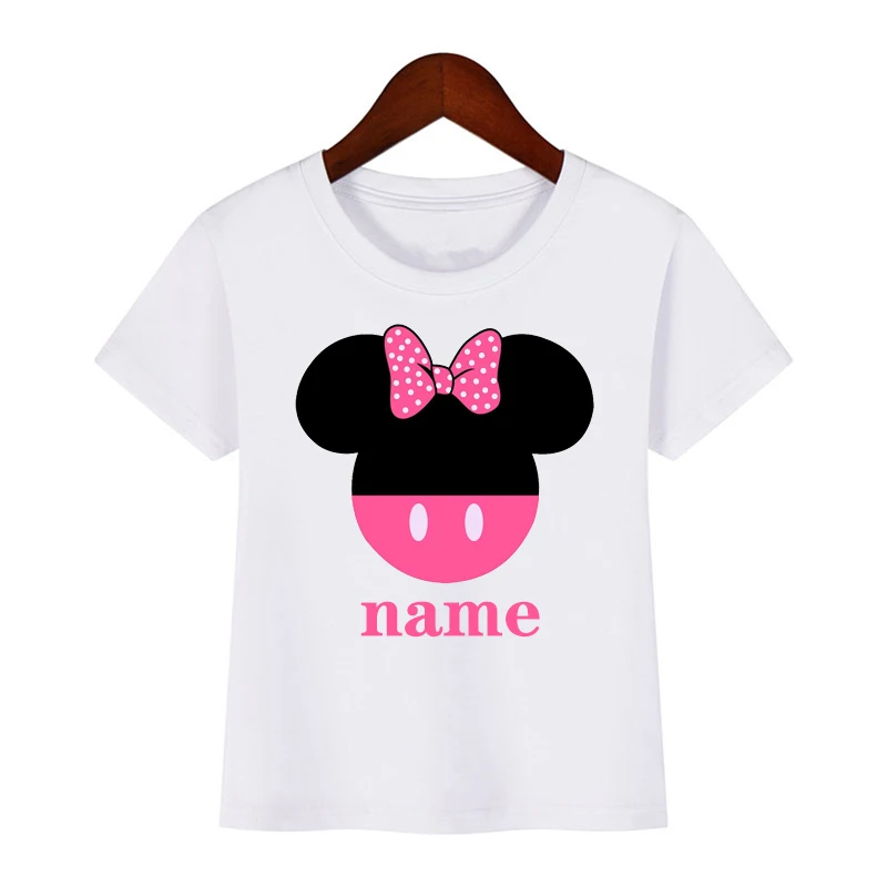 Футболка для мальчиков и девочек с персонализированным принтом мыши детские
