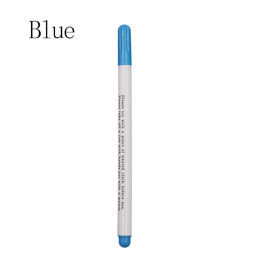 Blue 1 шт. водостираемая ручка маркер для ткани сменный Портной Мел швейные инструменты аксессуары для пошива 4 цвета 15,5 см - Цвет: Blue