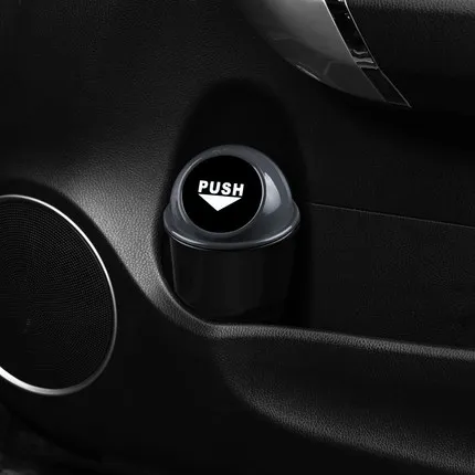 Темно-серый Универсальный автомобильный мусорный бак, автомобильный мусорный бак, мусорный Мини Автомобильный мусорный бак, чехол для мусора, держатель, автомобильный контейнер для хранения - Цвет: Темно-серый