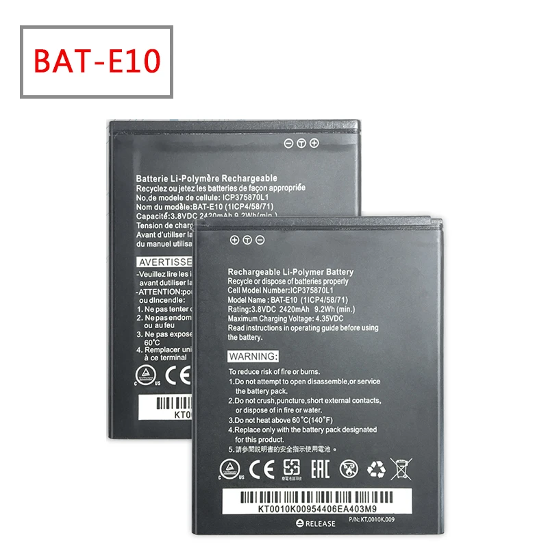 YKaiserin литий полимерный Батарея BAT E10 2420 мА ч для Acer жидкости Z530 LTE T02 Z530S летучей мыши