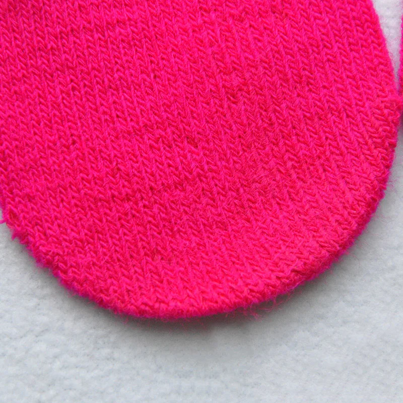 

Solid Candy Color Knitted Baby Gloves Winter Knit Wool Newborn Mittens Velvet Thick Children's Kids Keep Finger Warm for 1-4Y