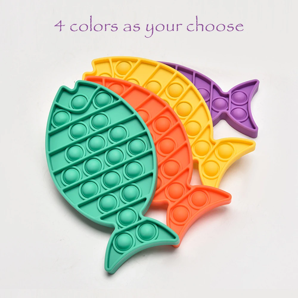 

2021 New Ice Cream Bubble Toy Rainbow Fidget Push Bubble Fidget Sensory Toys Kid Adult Autism Stress Reliever Squeeze Toy