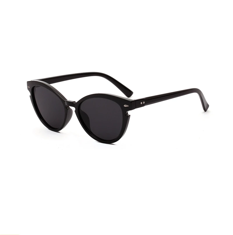 2019 новые модные очки кошачий глаз круглые ретро цветные женские солнцезащитные