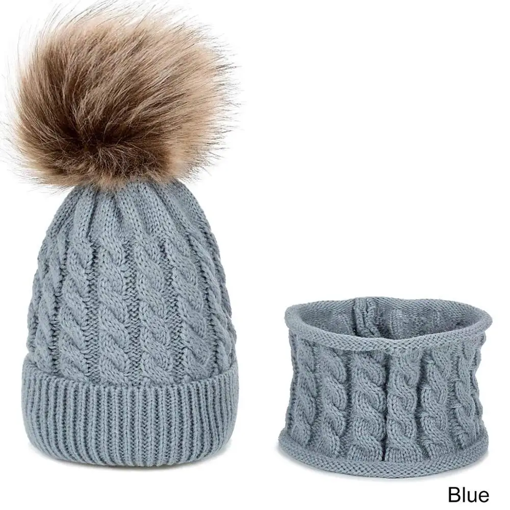 REAKIDS 2 шт./компл. подходит для новорожденных детские зимние шапки + шарф костюм