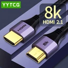 YYTCG 8K Кабель HDMI-совместимый 2,1 HDR RGB 4:4:4 аудио-видео кабель Ultra-HD (UHD) 48 Гбитс 8K 60 Гц 4K 120 Гц ультра-HD HDMI кабель