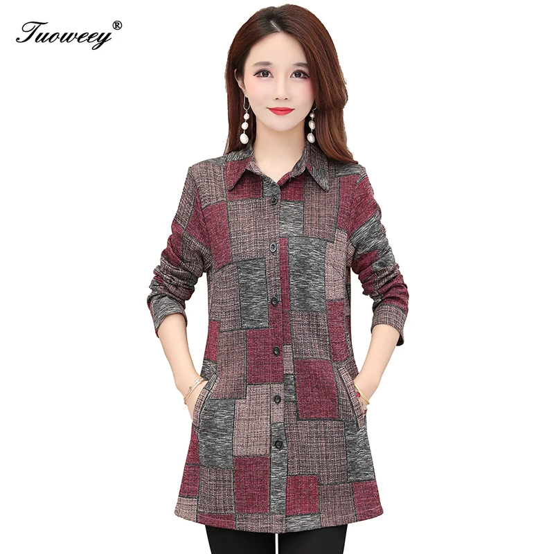 

Elegant long Linen button Women Blouse Shirts 2020 Autumn Floral Print Plus Size Tops Female Vintage Casual Long Sleeves Blusa