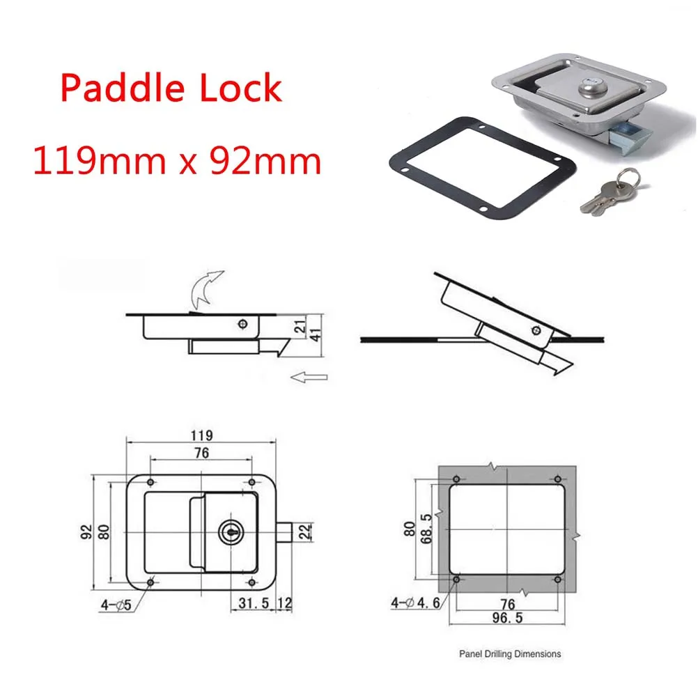 1 PC Trailer RV Tool Box Lock Anti-Theft Stainless Steel Handle Caravan Parts Accessories Truck With Keys | Автомобили и