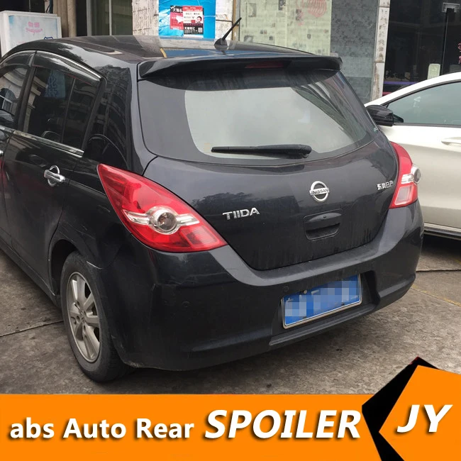 Спойлер для NISSAN Versa 2005 2010 спойлер Tiida с светильник кой высококачественный из ABS