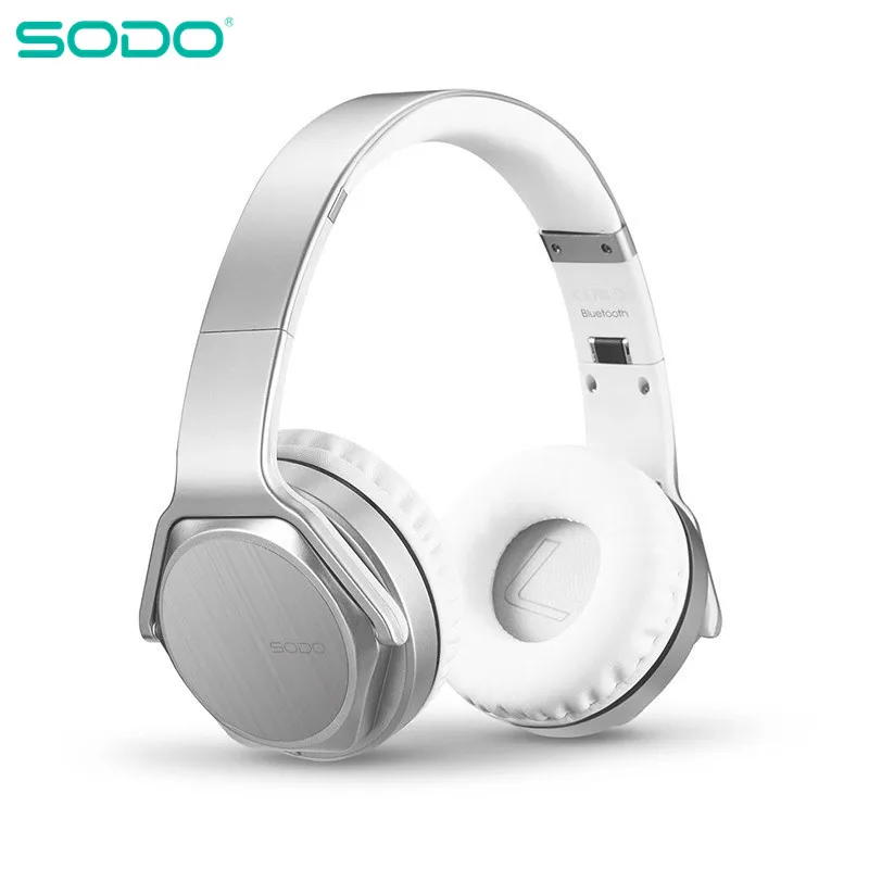 

2 in 1 Bluetooth Headphones Speakers SODO Foldable NFC HiFi Stereo Wireless Over Ear Headphones V5.0 with Mic Support TF Card FM