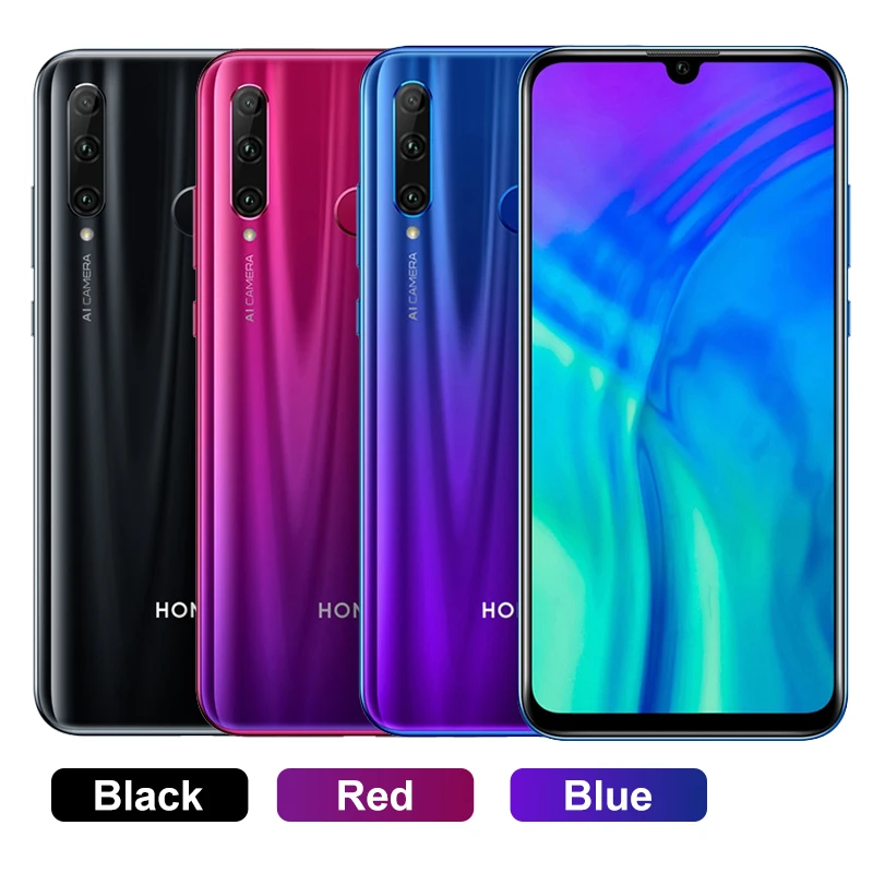 Мобильный телефон honor 20i honor 10i с глобальной прошивкой, honor 20 lite, 6,21 дюйма, Kirin 710, Восьмиядерный, разблокировка отпечаток лица