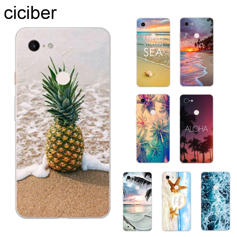 Ciciber пляж ананас телефонные чехлы для Google Pixel 3 2 XL Мягкий Силиконовый ТПУ задний