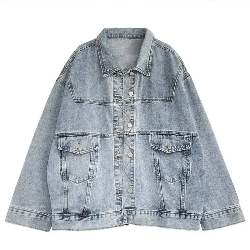 

Denim Coats Women Autumn Winter Jackets Women Wash Long Sleeve Vintage Casual Jean Jacket Bomber Denim Coat