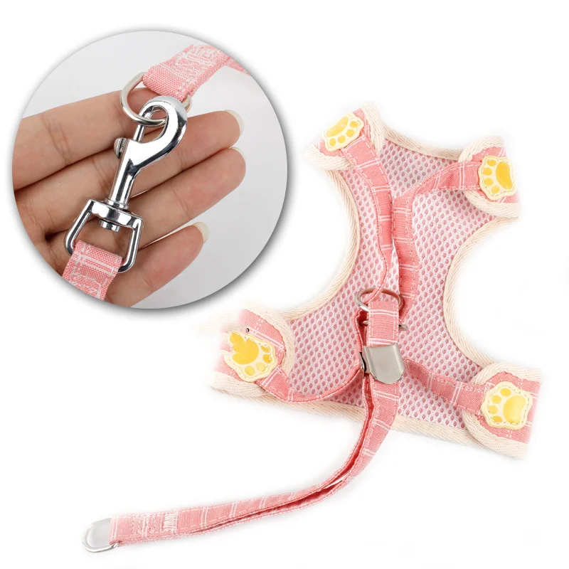 1 шт. комплект для маленьких собак поводок и жилетка домашних животных с бантом