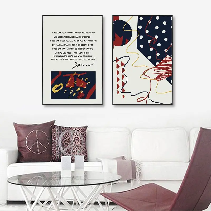 Европейский абстрактный настенный художественный плакат Статуя Свободы Холст