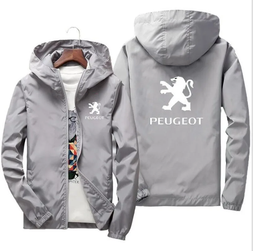 

New Motorcycle Jacket Windproof for Peugeot Car Logo Jacket Mobike Riding Hooded Suit Windbreaker Sweatshirts Racing zipper Coat
