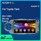 COHO для Toyota Yaris навигатор Android 10 Octa-core RAM8G ROM256G QLED разрешение 1280*720 Gps Автомобильный мультимедийный радиоприемник стерео