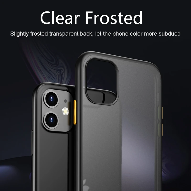 Прозрачный ТПУ чехол для телефона iPhone 11 11Pro Max Защитный корпус задняя крышка