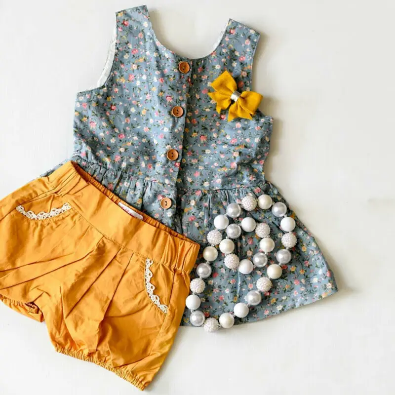 Комплекты летней одежды принцессы для маленьких девочек топы без рукавов с