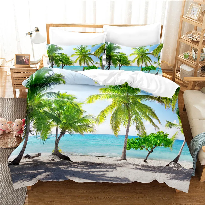 

Coconut Tree Bedding Set Duvet Cover Set 3d Bedding Digital Printing Bed Linen Queen Size Bedding Set Fashion Design