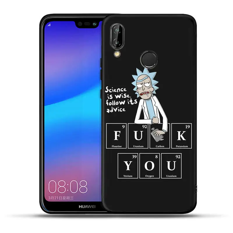 H1365 Черный силиконовый мягкий чехол Rick and Morty для huawei mate 20 10 P30 P20 Pro P10 P9 P8 Lite P Smart - Цвет: H1365