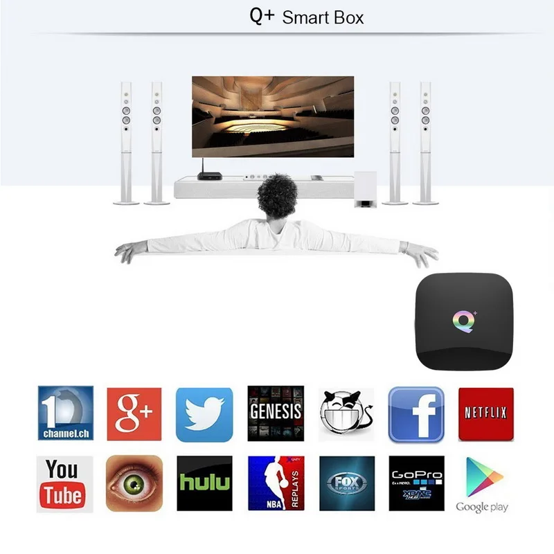 ТВ-приставка Q Plus, 4 ГБ, 64 ГБ, Allwinner H6, 4 Гб, 32 ГБ, 1080 P, H.265, 6 K, HD медиаплеер, 2,4 ГБ, Wifi, беспроводная приставка для ISO Android 9,0