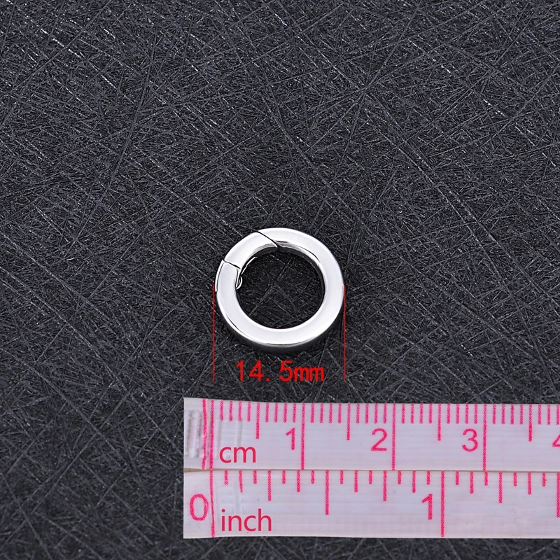 1 шт. круглые застежки из нержавеющей стали для браслетов, застежка серебряного цвета, самодельные ювелирные изделия, высокое качество, 20 мм