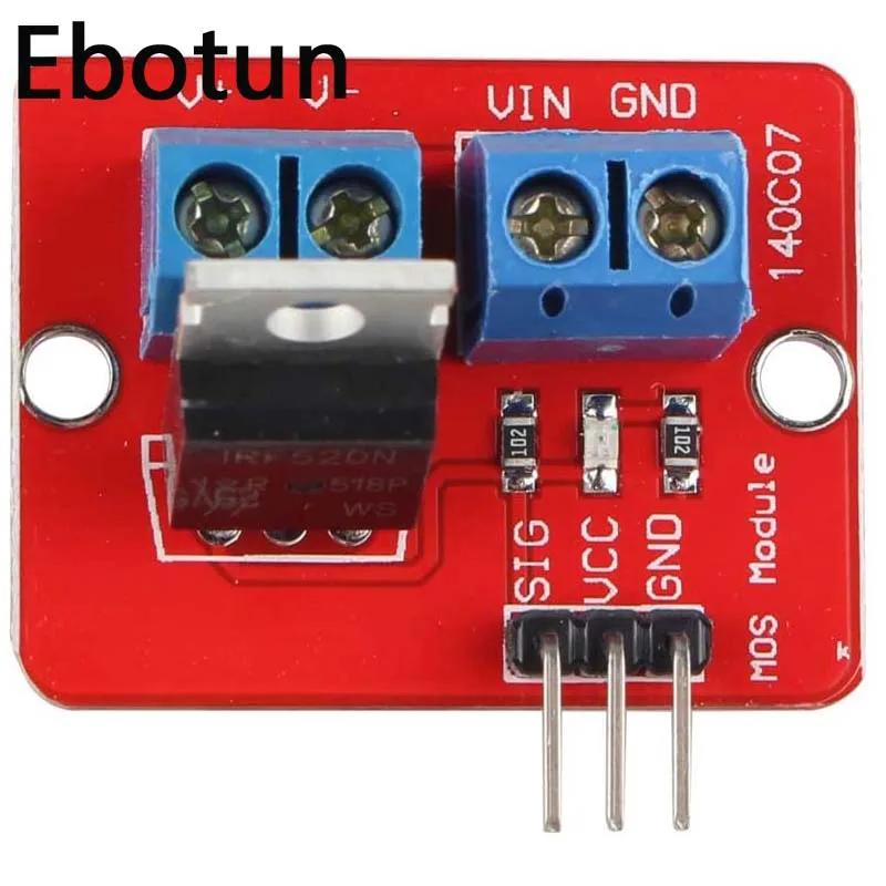 Модуль платы прерывания драйвера IRF520 MOSFET IRF520N MOS Переключатель FET PWM Arduino Pi |