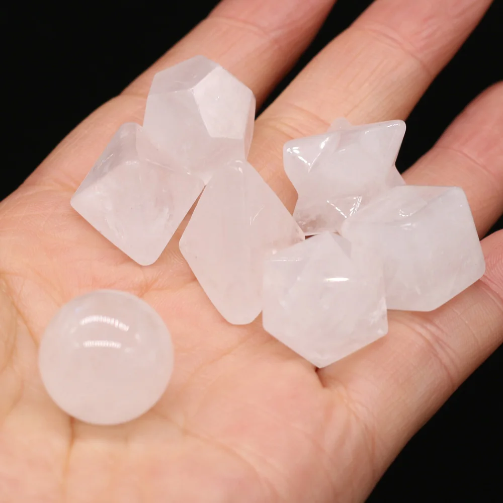 

Natural Stone Beads Ornaments Multi Styles White Jade Stone Pendant Charms Accessories No Hole for Jewelry Making Decoration