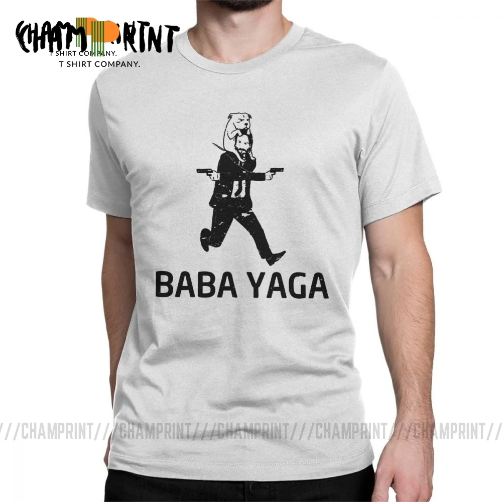 Мужские футболки John Wick Baba Yaga из чистого хлопка одежда с графическим рисунком