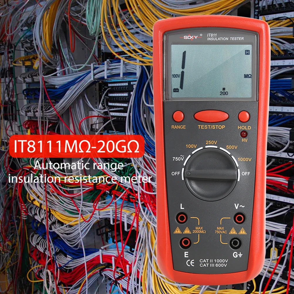

IT811 Auto-Range Insulation Resistance Meter Digital Megger Ohmmeter Tester