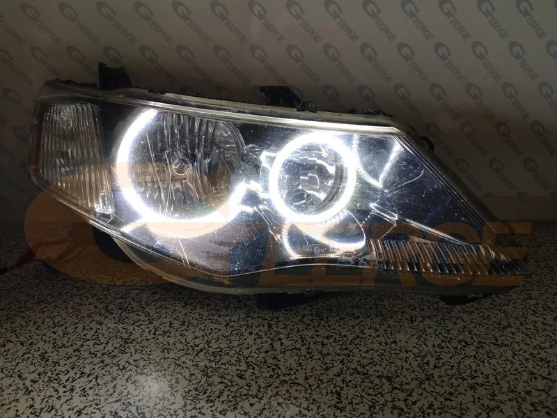 Для Mitsubishi Outlander II 2006 2007 2008 2009 галогенные HD ультра яркие SMD LED Ангельские Глазки halo