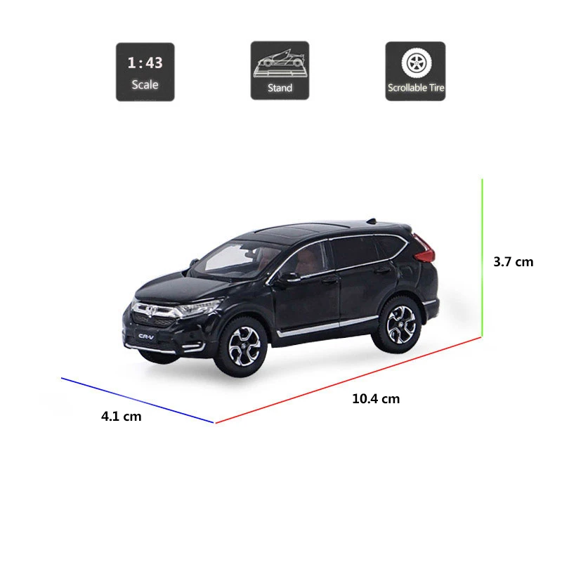 HOMMAT Simulation 1/43 Honda CR-V внедорожник CRV модель автомобиля сплав 1:43 литая игрушка модели автомобилей автомобили игрушки для детей