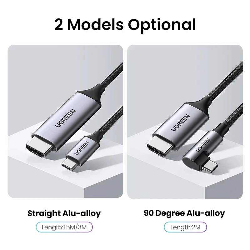 

Ugreen USB C HDMI Cable USB Type C to HDMI Cable Thunderbolt 3 Converter for MacBook Huawei Mate 40 Pro USB-C Cable 4k HDMI Wire