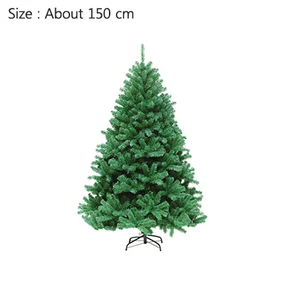 150 cm-Green Шифрование сосновая Серебряная Рождественская елка праздничный Декор Искусственные Рождественские елочные украшения Рождественское украшение для домашнего декора - Цвет: 150 cm-Green