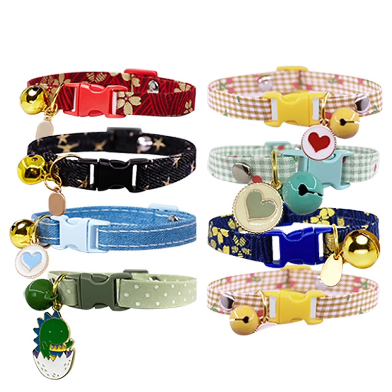 

Personalized With Bell Kitten Collar Cute Tag Adjustable Pet Necklace Accessories Suitable Small Cats Dogs Collier Chat
