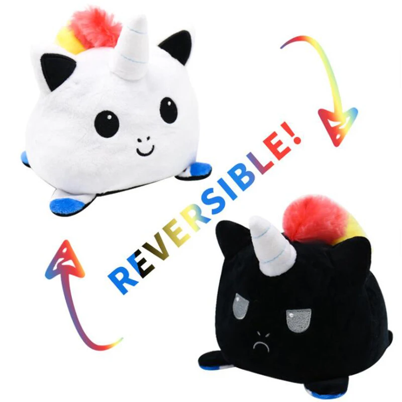 Kawaii Cat Gato детские мягкие плюшевые животные двусторонние флип-куклы игрушки Peluches