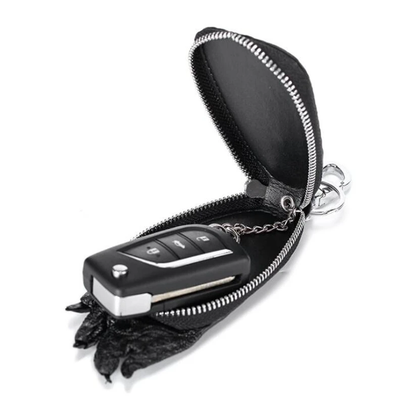 

Car key case crocodile leather key case crocodile claw keychain men's leather car lock key case gift box