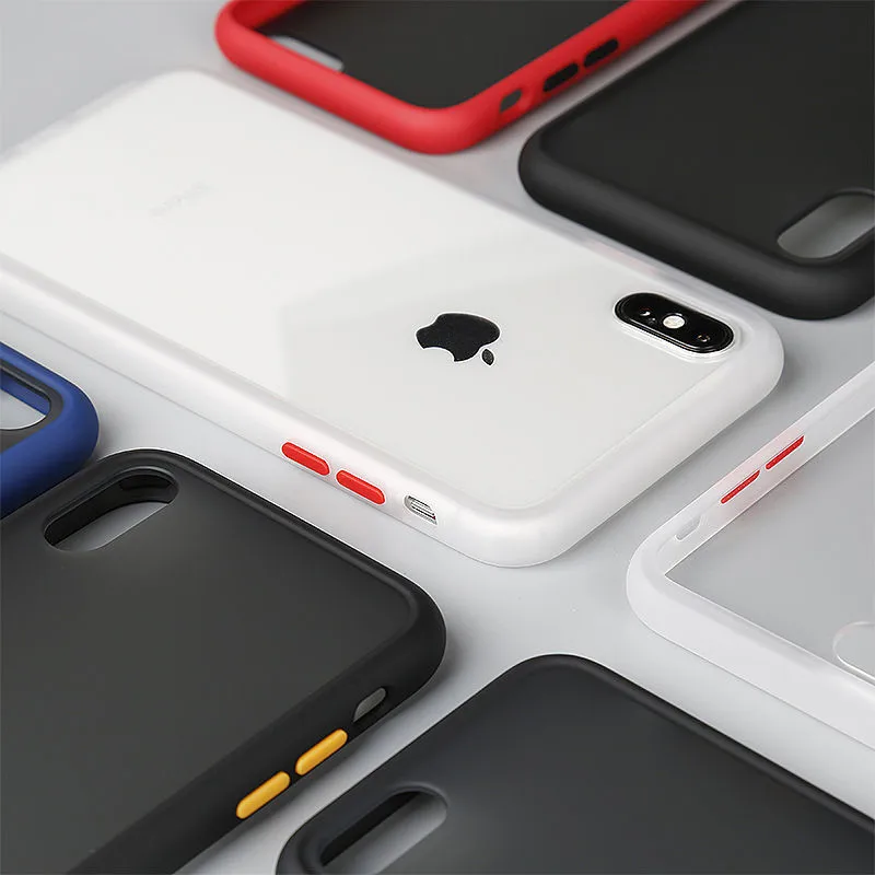 Противоударный чехол для телефона iphone 11 XR XS Max X 7 8 6 6S Plus прозрачный матовый