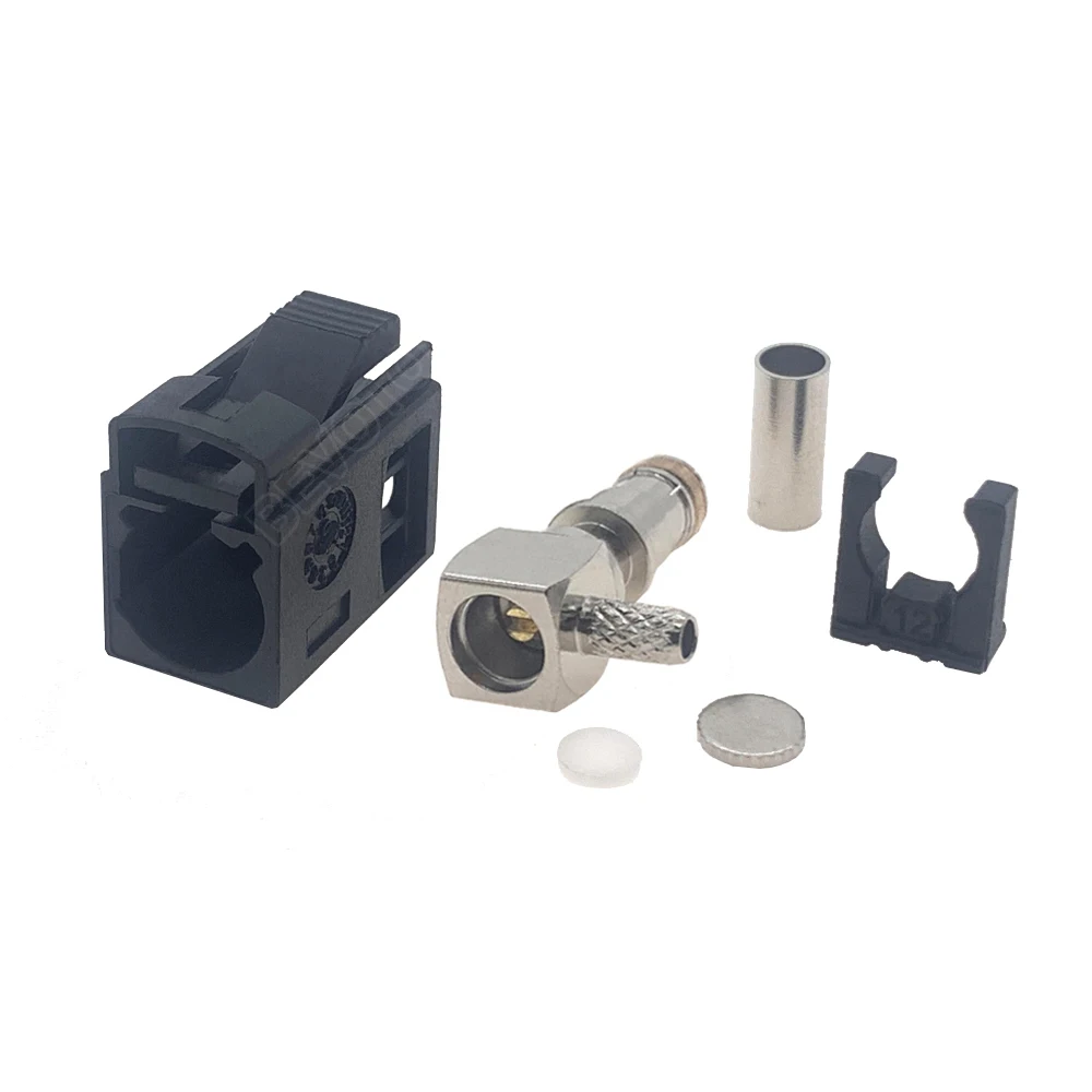 Черный разъем Fakra коаксиальный штекер A/гнездовой RAL 9005 RF соединители для