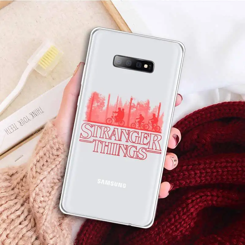 

Stranger Things Christmas Lights Phone Case Clear Transparent for samsung A 21s 50 71 S 8 9 20 note 10 20 plus ultra