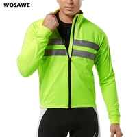 wosawe mens winter warm up thermal fleece cycling jacket bicycle mtb road bike clothing windproof waterproof long sleeve jersey
