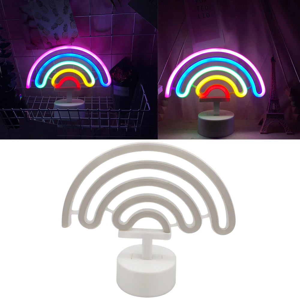 Светодиодный неоновый светильник настенный вывеска s радужная модель цветная