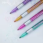 ЦветныеНабор металлические художественные маркеры с двойными линиями акриловая ручка канцелярские принадлежности художественные ручки для рисования Скрапбукинг от Kevin  sasa Crafts