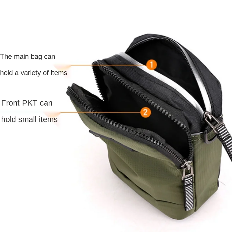 

Men's Shoulder Messenger Bag Handbag Nylon Leisure Waterproof Largecapacity Travel Portable Portable Multi-functional Trendy Bag